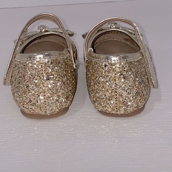 Otter Momo Gold Glitter Dress Shoes with Ankle Strap and Rounded Toe Size 5 - Picture 5 of 8